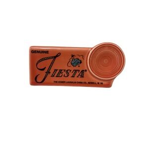 Fiesta Persimmon Glaze Ceramic Display Sign 1996 Collectors Quarterly HLC USA